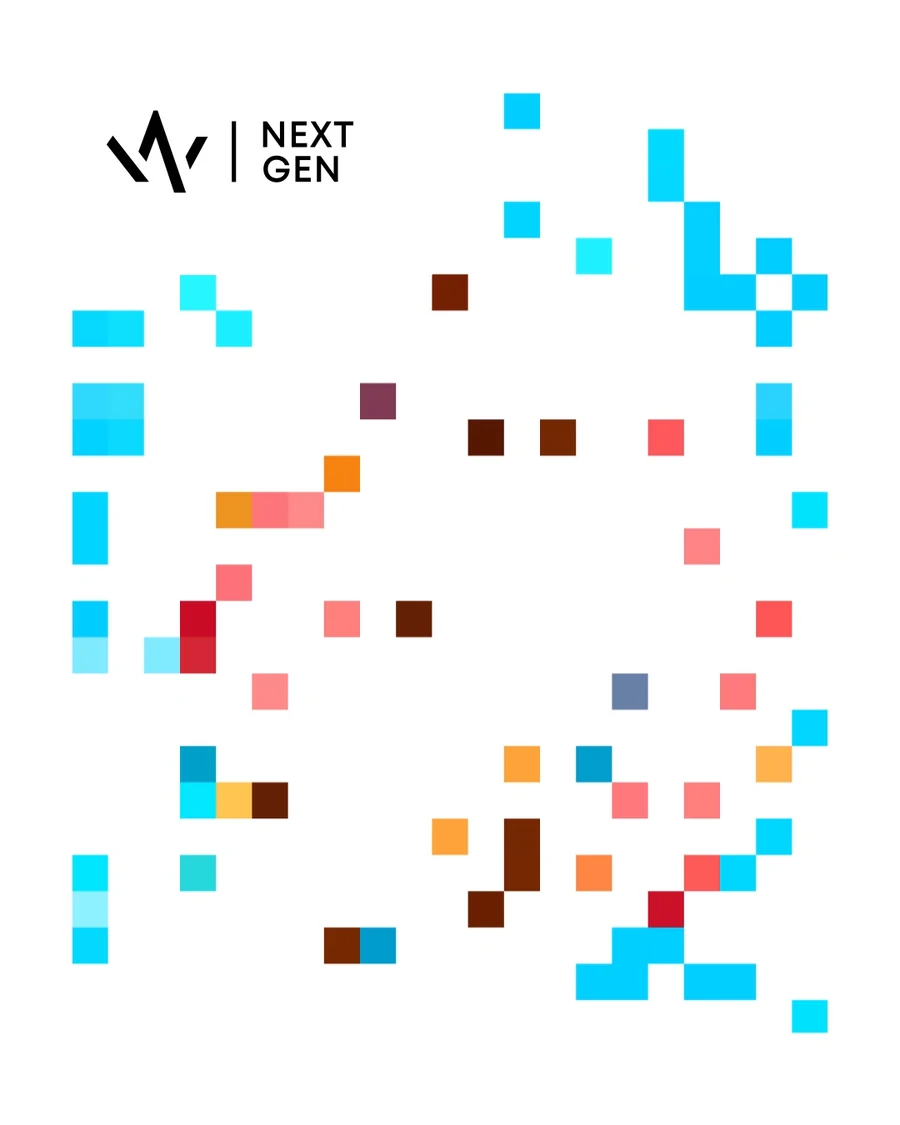 The graphic mark of Watermelon Next Gen, the training project with schools and universities.